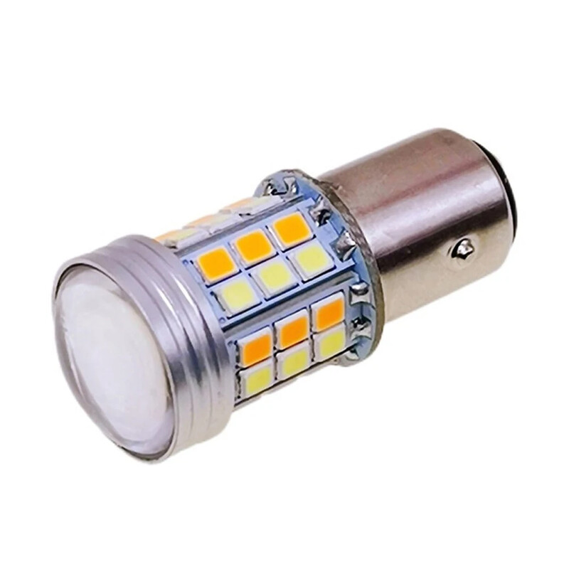 1157 BAY15D/7443 T20/3157 T25 2835 45SMD LED Dual Color Car DRL Semnalizator de marșarier Lumină de frână Indicator de lățime Lumină automată