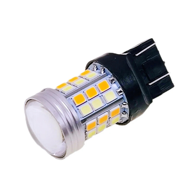1157 BAY15D/7443 T20/3157 T25 2835 45SMD LED Dual Color Car DRL Semnalizator de marșarier Lumină de frână Indicator de lățime Lumină automată