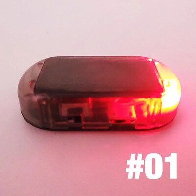 Saulės energija varomas automobilis netikras apsaugos žibintas, imituojamas belaidis įspėjamasis signalas, apsaugantis nuo vagystės, įspėjamoji lemputė LED mirksi imitacinė lempa