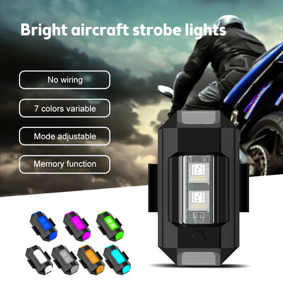 Mașini Lumini pentru motociclete Drone Lumină stroboscopică USB LED Anti-coliziune Bicicletă Avioane Zburare de noapte Mini lumină de avertizare intermitentă