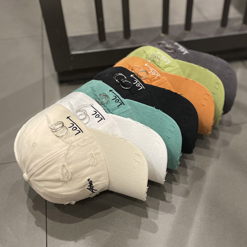 Şapcă de baseball vintage cu litere brodate - Stil hip-hop la modă - pălărie de soare unisex reglabilă, potrivită pentru ambele