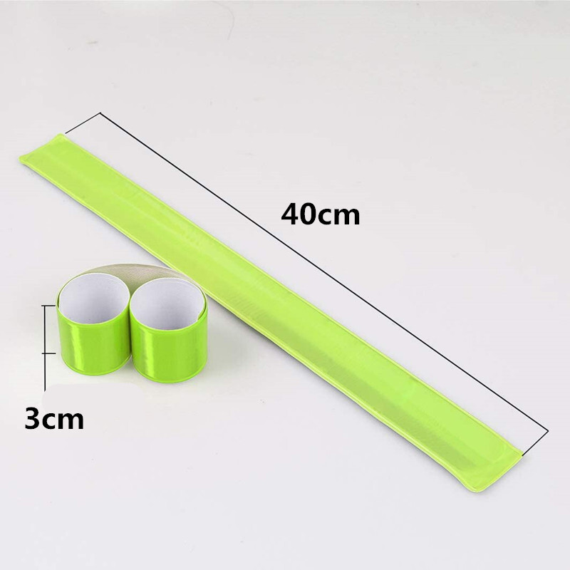 2tk 40cm helkur randmepael Slap Band jalarihmad Ohutus helkuri käevõrud mähis käepael jooksmise ja ratsutamise ohutuseks