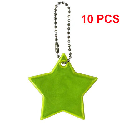 10 bucăți breloc reflectorizant Fantomă, stea, în formă de inimă, geantă reflector de siguranță, brelocuri, accesorii pentru copii și adulți