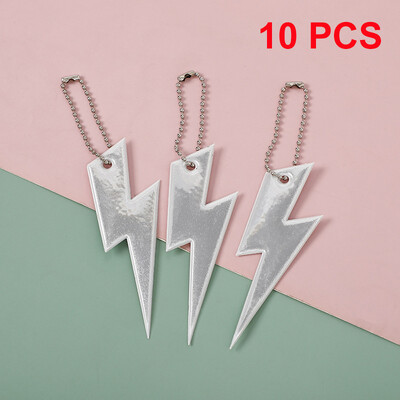 10 bucăți breloc reflectorizant Fantomă, stea, în formă de inimă, geantă reflector de siguranță, brelocuri, accesorii pentru copii și adulți