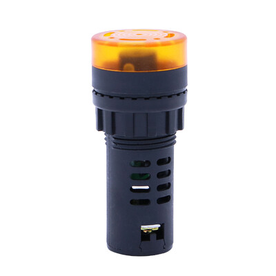 24V малка LED сигнална лампа Светлинен индикатор Зумер Аларма (червена светлина)