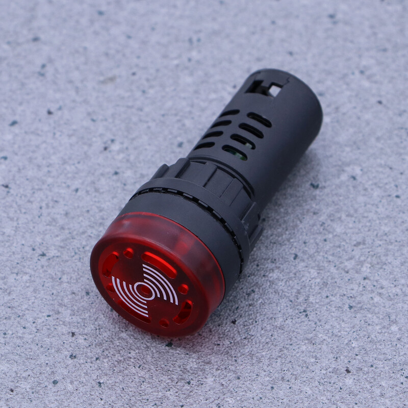 24 V väikese LED-signaallambi märgutule helisignaali alarm (punane tuli)