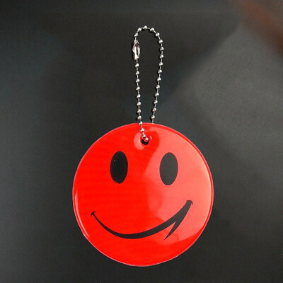 Breloc cu chip zâmbitor drăguț de 6,5 CM Brelocuri reflectorizante Geanta reflector Accesorii pandantiv Siguranță în trafic de înaltă vizibilitate