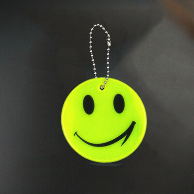Breloc cu chip zâmbitor drăguț de 6,5 CM Brelocuri reflectorizante Geanta reflector Accesorii pandantiv Siguranță în trafic de înaltă vizibilitate