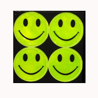 Armas naeratava näoga helkurkleebis Multifilmi koolikott Jalgratta mootorratta tõukeratta kleebis liiklusohutuse tagamiseks