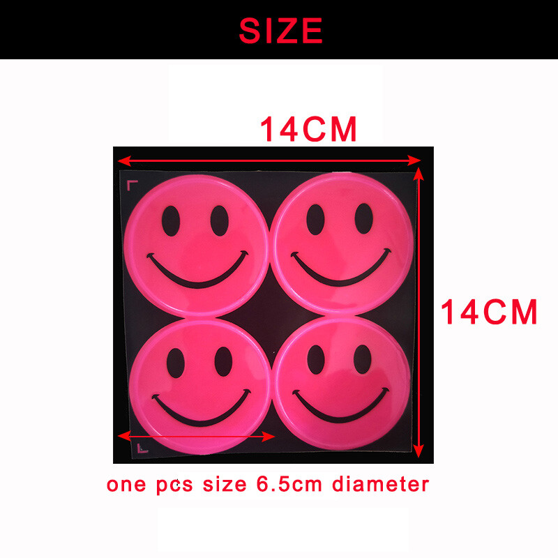 Armas naeratava näoga helkurkleebis Multifilmi koolikott Jalgratta mootorratta tõukeratta kleebis liiklusohutuse tagamiseks