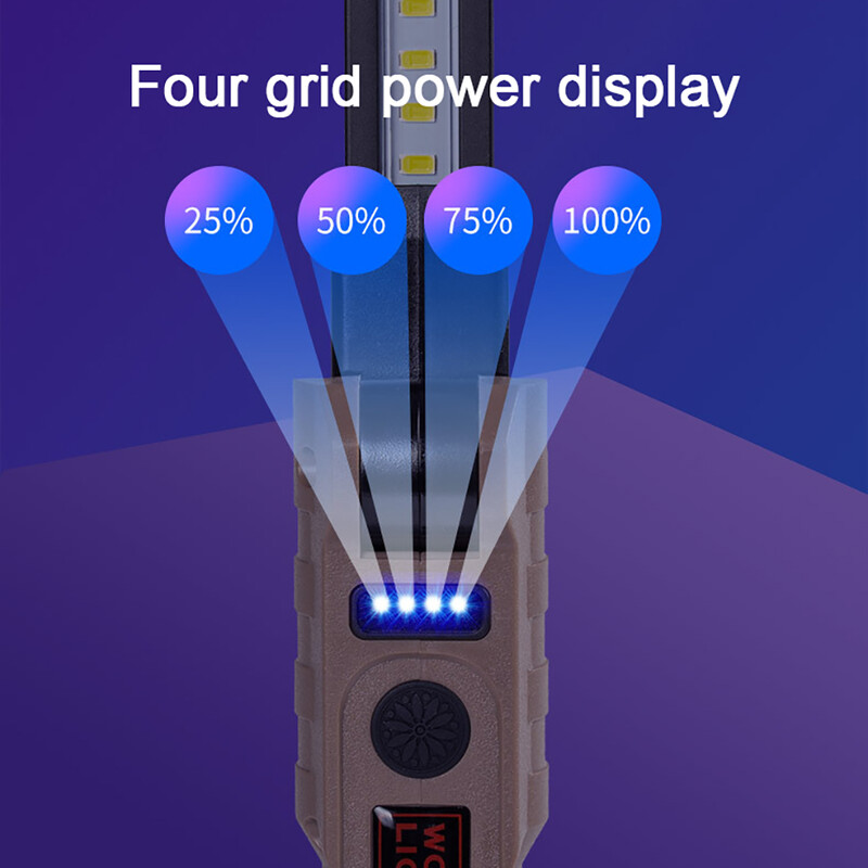 LED-avariituled teeäärsed valgustid kokkupandavad ohutusnoolepulga tuli Magnetalus hoiatussignaal SOS-lambid USB-taskulamp
