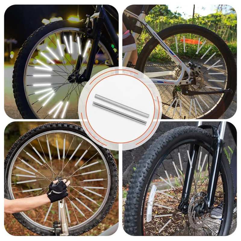 12 tk jalgratta ratta kodara helkurid helkur kinnitusklambri toru hoiatusriba triip terastraadist lamp MTB jalgratta helkuri tuli