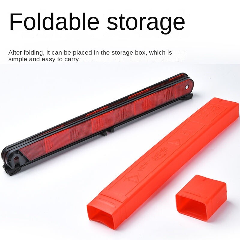 Triunghi de avertizare pentru defecțiuni de urgență pentru mașină, reflector roșu reflectorizant pentru siguranța rutieră, trepied pentru mașină, reflector portabil pliabil pentru semne de oprire