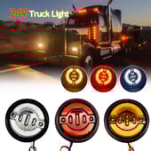 1 ks 24V okrúhle bočné obrysové svetlá pre nákladné vozidlá, 5-palcové obrysové svetlá pre príves, LED COB obrysové svetlá pre vozové výstražné zadné svetlo