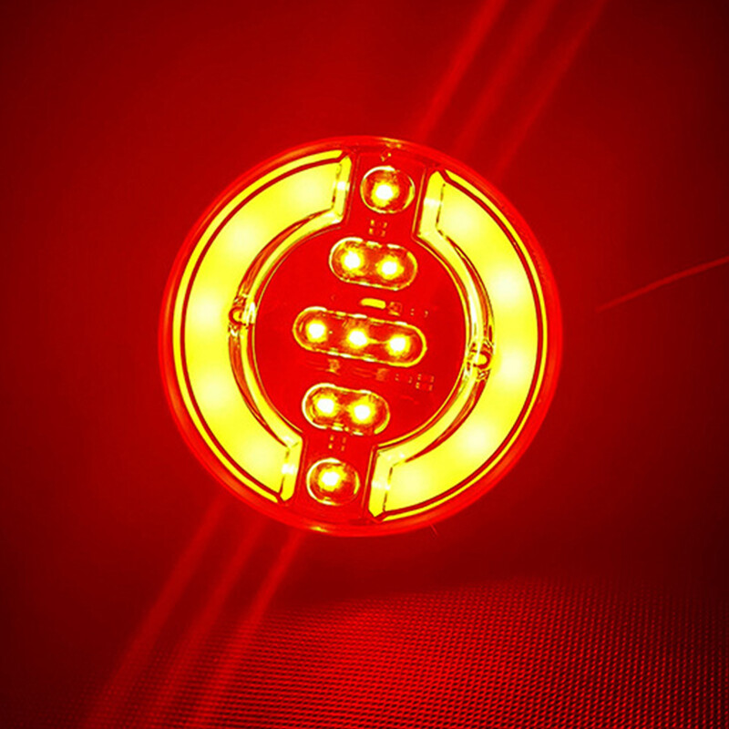 1 ks 24V okrúhle bočné obrysové svetlá pre nákladné vozidlá, 5-palcové obrysové svetlá pre príves, LED COB obrysové svetlá pre vozové výstražné zadné svetlo