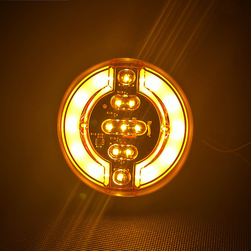1 ks 24V okrúhle bočné obrysové svetlá pre nákladné vozidlá, 5-palcové obrysové svetlá pre príves, LED COB obrysové svetlá pre vozové výstražné zadné svetlo