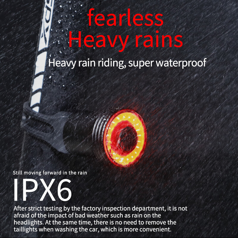 Nutikas rattapidurituli punane sinine 2 värvi hoiatus öösõit 8 särav režiim alarmi ohutus jalgrattatarvikud