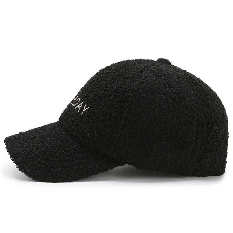 FS Trendy Warm Lambswool Iarna Șepci de baseball pentru bărbați gri roz Snapback Hip Hop femei pălării din lână Șapcă rezistentă la vânt Casquette
