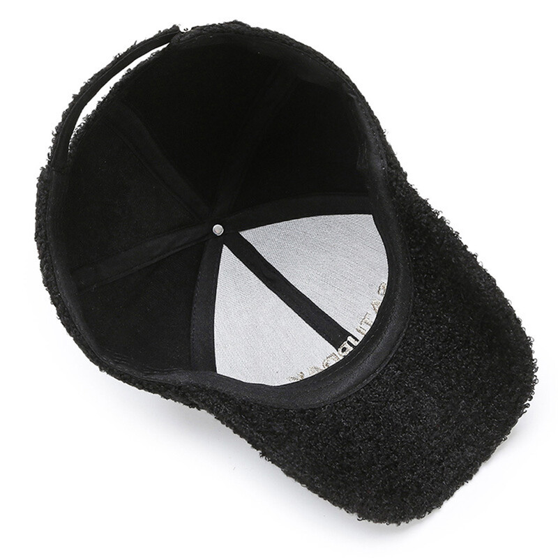 FS Trendy Warm Lambswool Iarna Șepci de baseball pentru bărbați gri roz Snapback Hip Hop femei pălării din lână Șapcă rezistentă la vânt Casquette