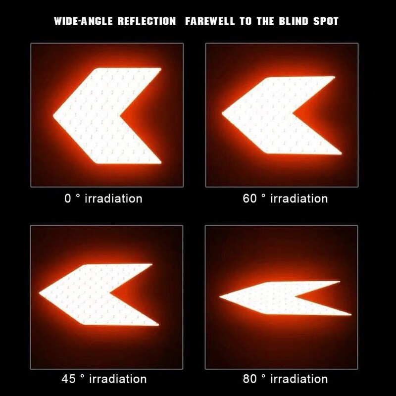 4PCS Reflektirajuća naljepnica za automobil Svjetleće naljepnice upozorenja Strelice Uzorak Motocikl Auto repna šipka Naljepnica za branik Oznaka za sigurnost u prometu