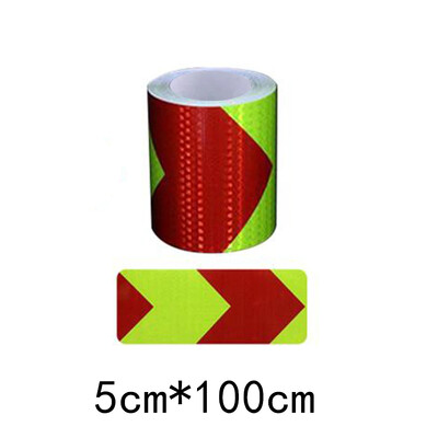 5x100CM Βέλος Ανακλαστική Ταινία Διακοσμητικά Αυτοκινήτων Αυτοκόλλητα Αυτοκινήτου Προειδοποίηση Ασφάλεια Προσοχή Προστατευτική Κόλλα για Αυτοκόλλητα Αυτοκινήτων Φορτηγών