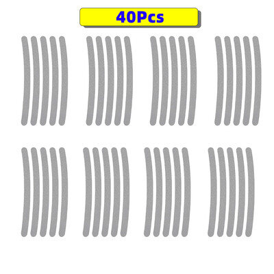 40/20KOM Univerzalne reflektirajuće naljepnice za kotače automobila Prugasta traka Sigurnost noćne vožnje Svjetleće ukrasne naljepnice Dodaci za automobile