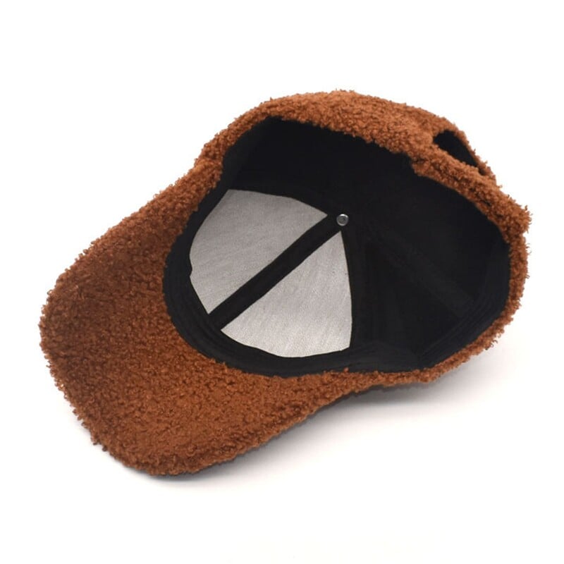 Kasmír baseballsapka Új téli szélálló báránygyapjú sapkák meleg sapkák női férfi plüss egyszerű sapka alkalmi kényelmes kültéri sapkák