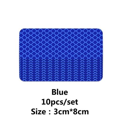 10 komada 3*8cm Reflektirajuće naljepnice za branik automobila Reflektirajuća traka upozorenja Samoljepljiva traka Sigurne reflektorske naljepnice Naljepnice Sigurnosno upozorenje