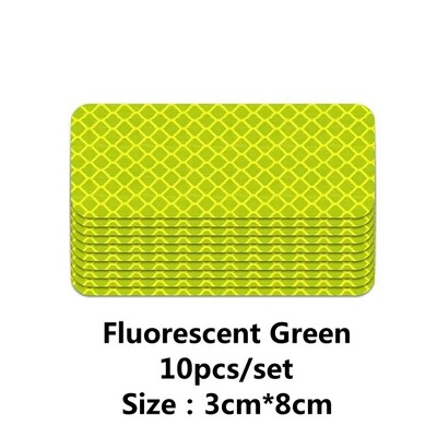 10 komada 3*8cm Reflektirajuće naljepnice za branik automobila Reflektirajuća traka upozorenja Samoljepljiva traka Sigurne reflektorske naljepnice Naljepnice Sigurnosno upozorenje