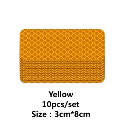 10 komada 3*8cm Reflektirajuće naljepnice za branik automobila Reflektirajuća traka upozorenja Samoljepljiva traka Sigurne reflektorske naljepnice Naljepnice Sigurnosno upozorenje