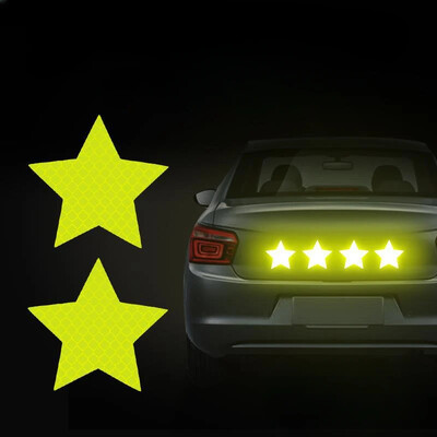 6 tk / komplekt Kõrge intensiivsusega helkurohutus hoiatuslindid isekleepuvad kleebised auto veoauto mootorratta matkaauto kiiverile