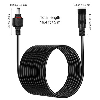 5 метра Универсален DC удължителен захранващ кабел Професионална водна помпа Удължителен кабел за слънчева лампа