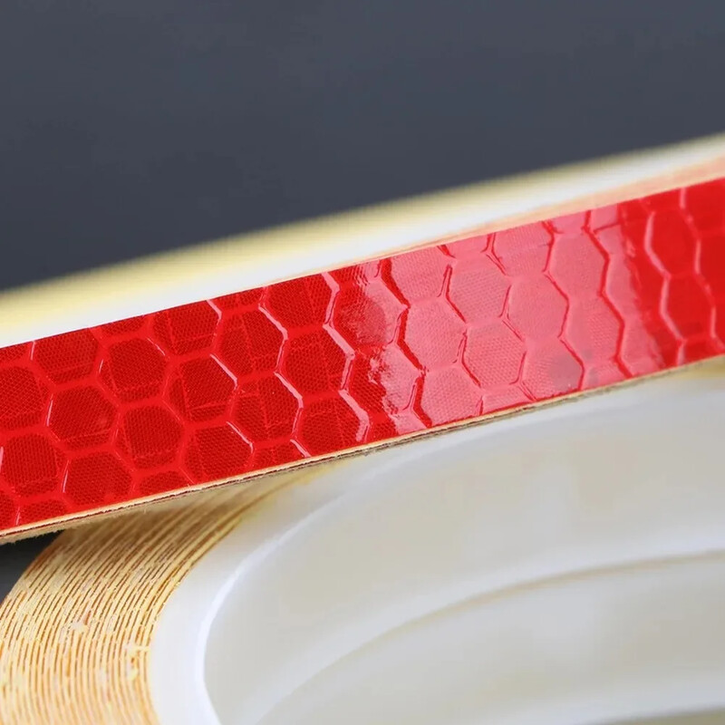 8 méteres fényvisszaverő szalag PVC kerékpárkerekek, fényvisszaverő fluoreszkáló matrica kerékpáros fényvisszaverő matrica szalag kerékpározáshoz, biztonságra