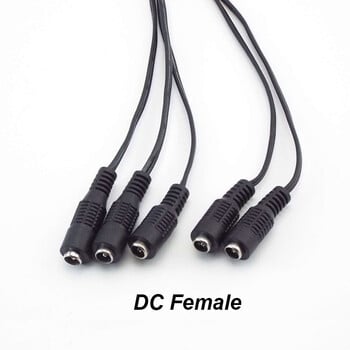 5бр. 2.1*5.5mm 12v DC мъжки и женски конектори Щепсел Захранване Удължителен кабел кабел тел CCTV камера LED лента светлина