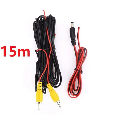 Cablu video QueenDer Automotive RCA, fir universal de 6/10/15/20 m pentru conectarea la afișajul multimedia al mașinii cu camera de marșarier