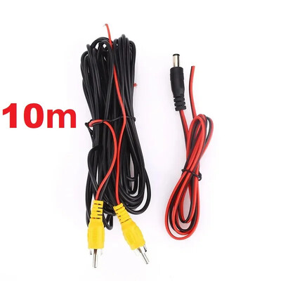 Cablu video QueenDer Automotive RCA, fir universal de 6/10/15/20 m pentru conectarea la afișajul multimedia al mașinii cu camera de marșarier