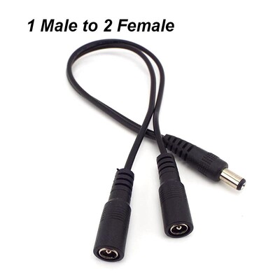 DC 12V 1 Femeie la 2 Masculi Cablu splitter de putere 2.1*5.5mm pentru Camera CCTV Accesorii DVR de securitate Bandă de lumină LED