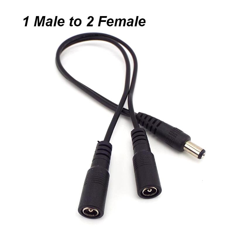 DC 12V 1 Femeie la 2 Masculi Cablu splitter de putere 2.1*5.5mm pentru Camera CCTV Accesorii DVR de securitate Bandă de lumină LED