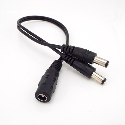 DC 1 muški na 2 ženska 2 muški 2-smjerni kabel adaptera za napajanje 5,5 mm x 2,1 mm Razdjelni konektor, produžni utikač V27