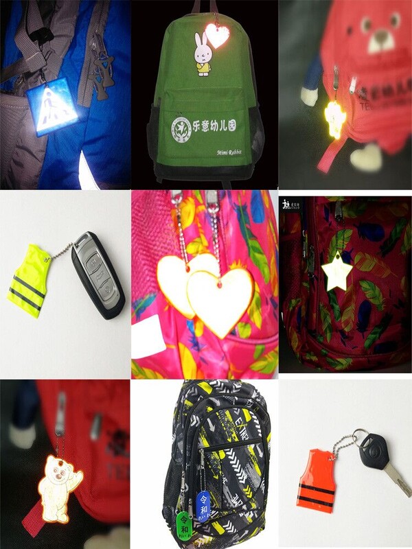 Liiklusohutus Peegeldav ripatsiga võtmehoidja võtmehoidja välispordiks öösel Ohutuse hoiatus