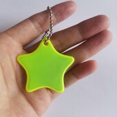 4,5 cm zaobljena zvijezda, reflektirajući privjesak, privjesak, torbica, dodaci, reflektorski privjesci za vidljivu noćnu sigurnost u prometu