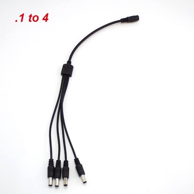 1 до 2/3/4/5/6/8 пътен DC захранващ сплитер кабел за CCTV камера адаптер конектор женски към мъжки щепсел захранващ проводник 2,1*5,5 mm