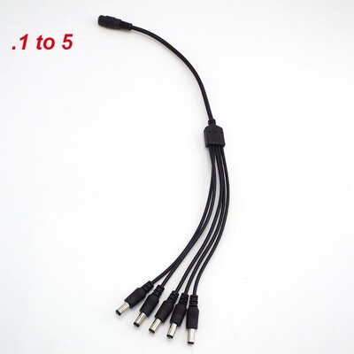 1 до 2/3/4/5/6/8 пътен DC захранващ сплитер кабел за CCTV камера адаптер конектор женски към мъжки щепсел захранващ проводник 2,1*5,5 mm