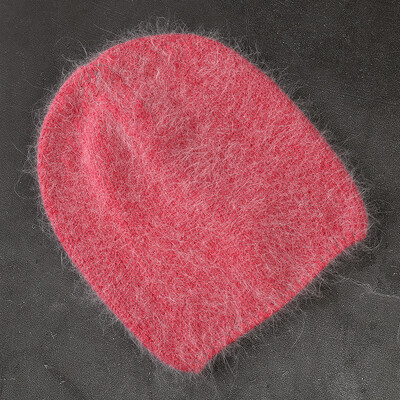 Modna zimska kapa od Angora krzna zeca za žene pletene kape Topla skijaška kapa za skijanje na otvorenom Veleprodaja hladno pletena kapa