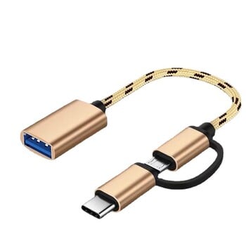 2 в 1 USB 3.0 OTG адаптерен кабел Type-C Micro USB към USB 3.0 интерфейс кабел за зареждане линия за мобилен телефон конвертор за мобилен телефон