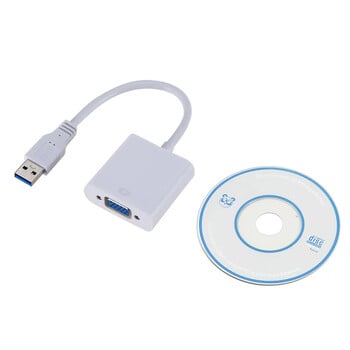 USB3.0 КЪМ VGA адаптерен кабел USB към VGA външна графична карта Поддържа XP/WIN7/8 HD конвертиране