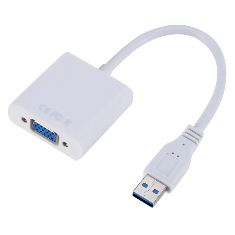 Adaptérový kábel USB 3.0 na VGA, externá grafická karta USB na VGA, podporuje konverziu HD z XP/WIN7/8