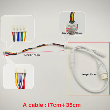 Hikvision Ethernet Lan кабел PoE RJ45 мрежов кабел 10 Pin 10 core For POE IP Camera ()