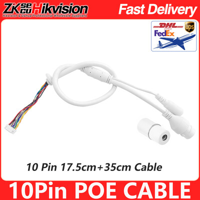 Hikvision Ethernet Lan kábel PoE RJ45 hálózati kábel 10 tűs 10 magos POE IP kamerához ()