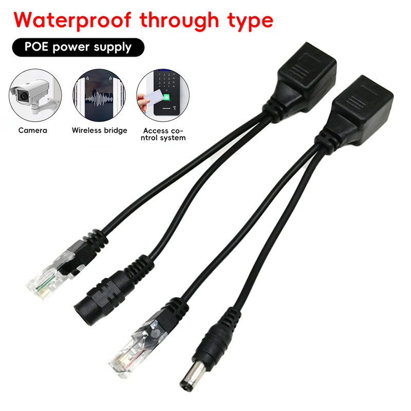 POE-kábel passzív tápfeszültség Ethernet-adapter kábel POE-elosztó RJ45 befecskendező tápegység modul 12-48v IP-kamerához